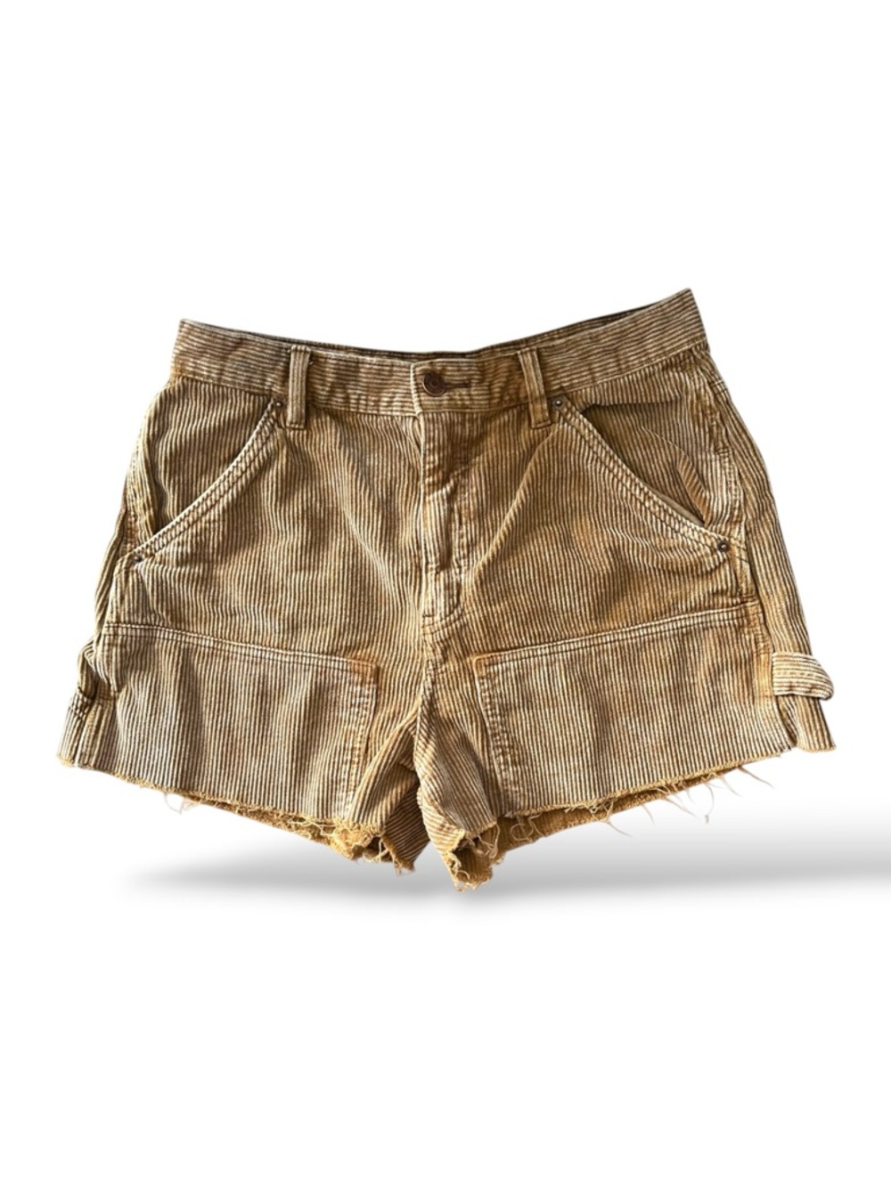 BDG Tan Corduroy Utility Shorts, 28